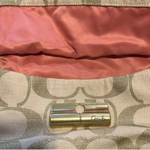 Coach Kristin Signature C Cream/Gold Canvas Satchel - Picture 4 of 8